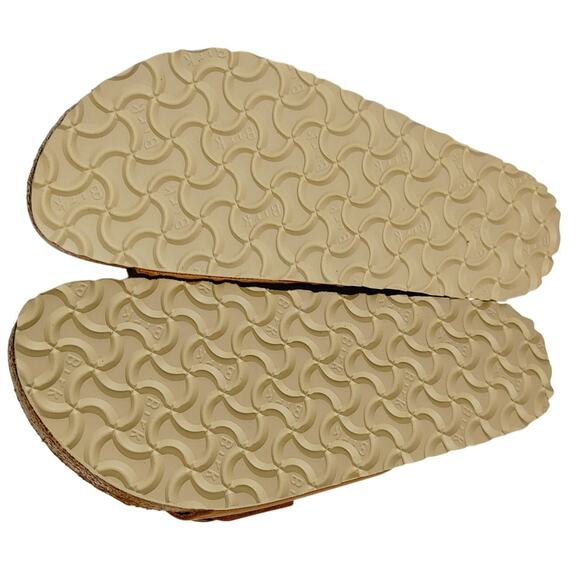 NWB Birkenstock Madrid Big Buckle Cognac Leather Slides Sandals Womens US 11 - Picture 3 of 5